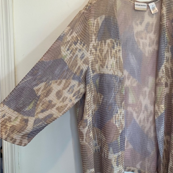 Alfred Dunner Marbled Pastels Lightweight Open Cardigan - Picture 5 of 8